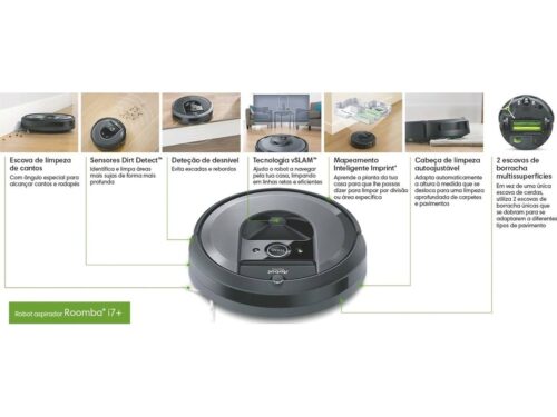 Aspirador Robô IROBOT Roomba i7+ (Autonomia 75 min - Cinza Carvão) - Image 4